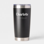 Gourde Isotherme Name Retro Script Black (Couvercle)