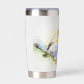 Gourde Isotherme Ne vous découragez pas, oiseau d'aquarelle (Extérieur)