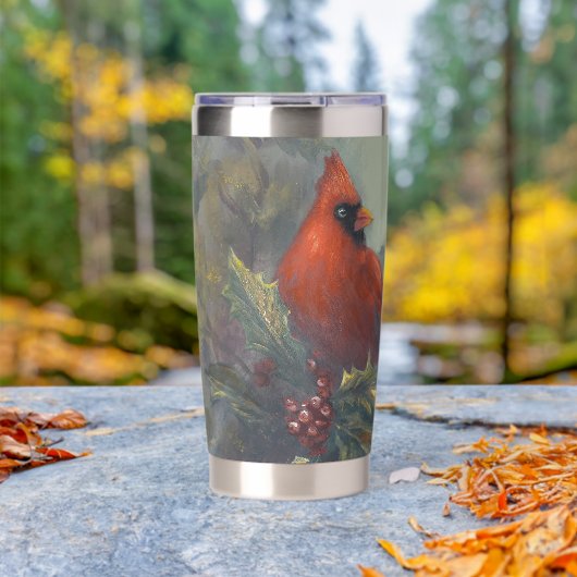 Gourde Isotherme "Noël arrive" Cardinal (En extérieur (pivoté))
