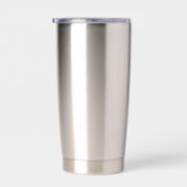 Gourde Isotherme Noir & Blanc Minimaliste Monogramme Initiales Café (Gauche)