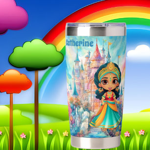 Gourde Isotherme Nom d'ajout de la mignonne Princesse