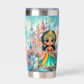 Gourde Isotherme Nom d'ajout de la mignonne Princesse (Couvercle)