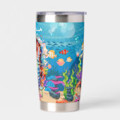 Gourde Isotherme Nom d'ajout d'hippocampe de plage (Gauche)