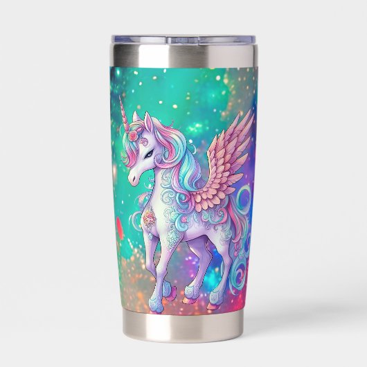 Gourde Isotherme Nom de la licorne de l'imaginaire mignon (Couvercle)