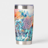 Gourde Isotherme Nom de la licorne de l'imaginaire mignon (Couvercle)