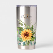 Gourde Isotherme Nom des initiales du monogramme personnalisé des t (Extérieur)