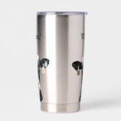 Gourde Isotherme Nom du monogramme Holstein Cow Dairy Farm Livestoc (Gauche)