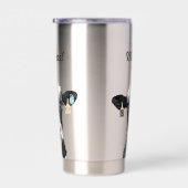 Gourde Isotherme Nom du monogramme Holstein Cow Dairy Farm Livestoc (Gauche)