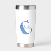 Gourde Isotherme Nom du monogramme Typographie moderne (Extérieur)