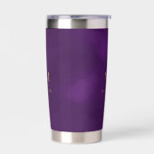 Gourde Isotherme Nom initial de monogramme personnalisé pourpre (Gauche)