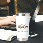 Gourde Isotherme Nom initial du monogramme simple