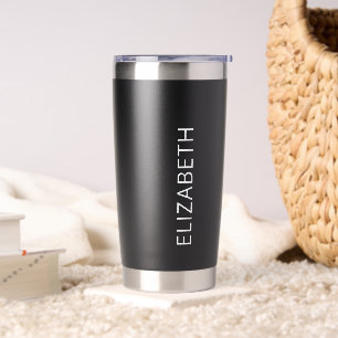 Gourde Isotherme Nom minimaliste simple moderne tendance Café noir