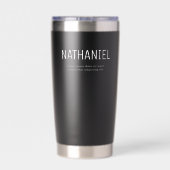 Gourde Isotherme Nom Moderne Gras Noir (Couvercle)