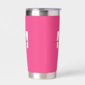 Gourde Isotherme Nom Monogramme Rose (Gauche)