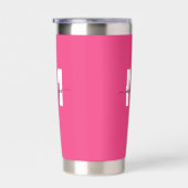 Gourde Isotherme Nom Monogramme Rose (Gauche)