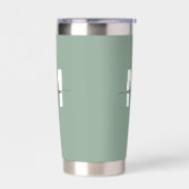 Gourde Isotherme Nom Monogramme Vert (Gauche)