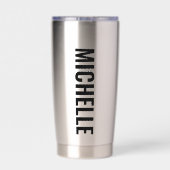 Gourde Isotherme Nom personnalisé Alabama Drapeau et Fleur d'État C (Couvercle)