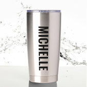 Gourde Isotherme Nom personnalisé Alabama Drapeau et Fleur d'État C