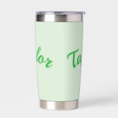 Gourde Isotherme Nom Taylor En Vert, (Gauche)