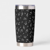 Gourde Isotherme Notes musicales en noir et blanc (Couvercle)