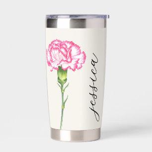 Gourde Isotherme OEuvre de fleurs Janvier Monogramme