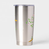 Gourde Isotherme Oiseaux bleus monogrammés (Gauche)