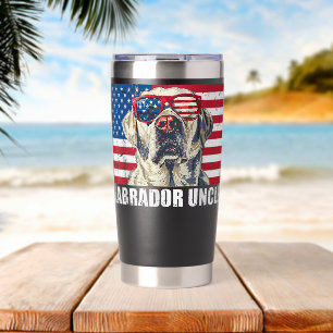 Gourde Isotherme Oncle Labrador Lab drapeau américain Puppy Chien A