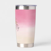 Gourde Isotherme Palmier Tropical Peach Peach Pink Gold (Gauche)