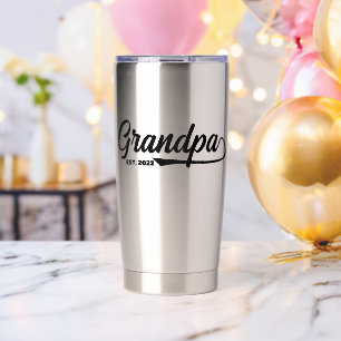 Gourde Isotherme Papa a établi la typographie Nouveau cadeau de gra