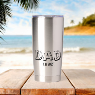 Gourde Isotherme Papa a établi le cadeau de typographie moderne pou