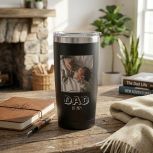 Gourde Isotherme Papa a fondé 3 Cadeau photo souvenir pour père