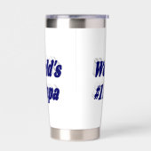 Gourde Isotherme Papa avec demi-texte bleu foncé (Gauche)