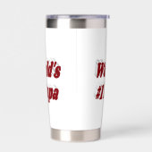 Gourde Isotherme Papa avec demi-texte bordeaux (Gauche)