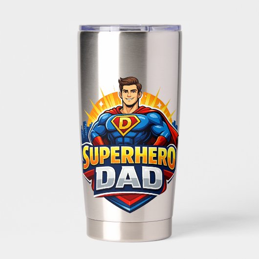 Gourde Isotherme Papa Super-héros (Extérieur)