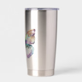 Gourde Isotherme Papillon à menthe bleu violet Aqua Gold (Gauche)