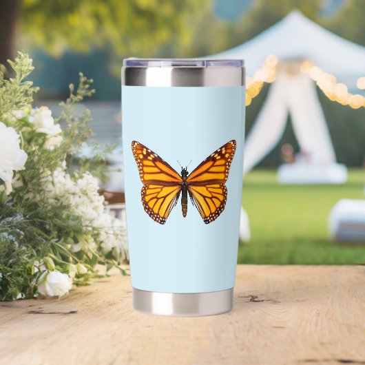 Gourde Isotherme Papillon Monarque (Mariage (pivotée))