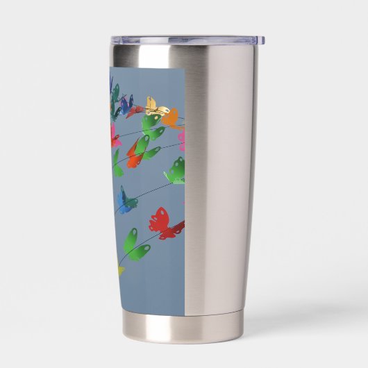 Gourde Isotherme papillons multicolores (Gauche)
