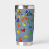 Gourde Isotherme papillons multicolores (Extérieur)