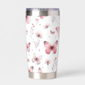 Gourde Isotherme Papillons roses  (Couvercle)