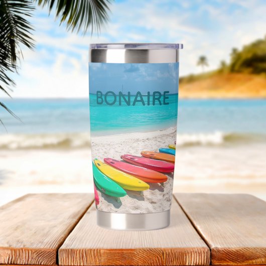 Gourde Isotherme paradis du windsurf de Bonaire (Avant)