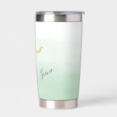 Gourde Isotherme Parties scintillant d'or à la menthe (Gauche)