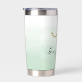 Gourde Isotherme Parties scintillant d'or à la menthe (Gauche)