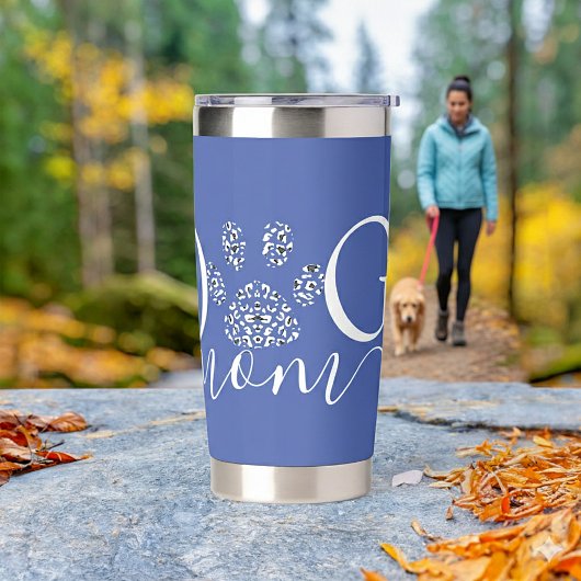 Gourde Isotherme Pawprint maman chien personnalisée