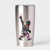 Gourde Isotherme Peace Love Bigfoot Hippie Funny Bigfoot Lover (Extérieur)