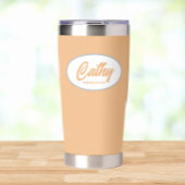 Gourde Isotherme Peach Stylisé Mariage Bridesmaid