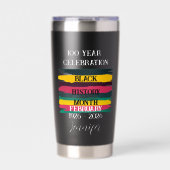 Gourde Isotherme Personalized 100 years celebration black history  (Extérieur)