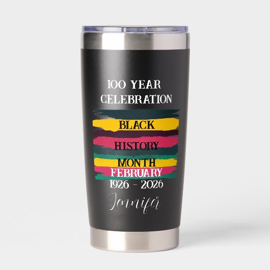 Gourde Isotherme Personalized 100 years celebration black history  (Couvercle)