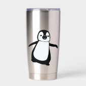Gourde Isotherme Personalized Cute Penguin Custom Name Stai (Extérieur)