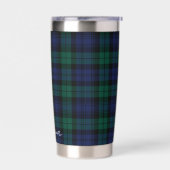 Gourde Isotherme Personalized Green Plaid Checkered Rustic Tartan (Gauche)