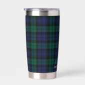 Gourde Isotherme Personalized Green Plaid Checkered Rustic Tartan (Gauche)